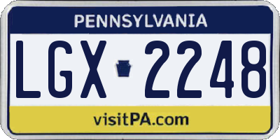 PA license plate LGX2248