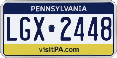 PA license plate LGX2448