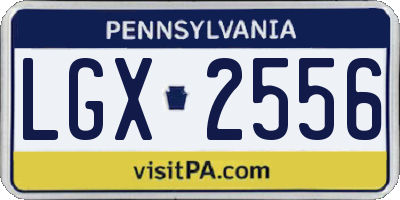 PA license plate LGX2556