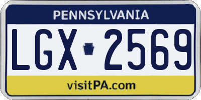 PA license plate LGX2569