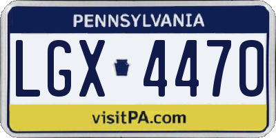 PA license plate LGX4470