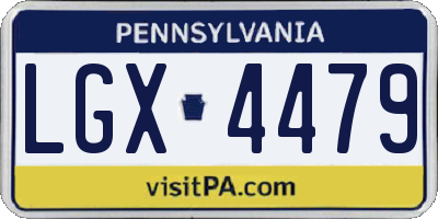 PA license plate LGX4479