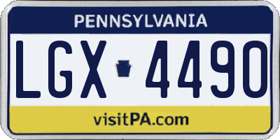 PA license plate LGX4490