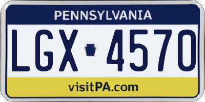 PA license plate LGX4570