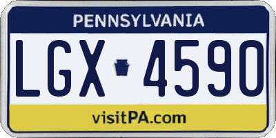 PA license plate LGX4590