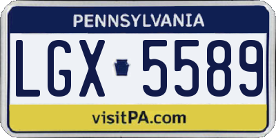 PA license plate LGX5589