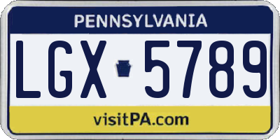 PA license plate LGX5789