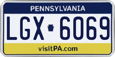 PA license plate LGX6069