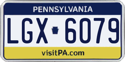 PA license plate LGX6079