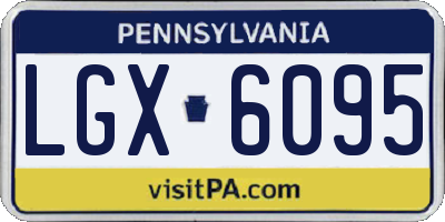 PA license plate LGX6095