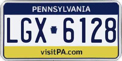 PA license plate LGX6128