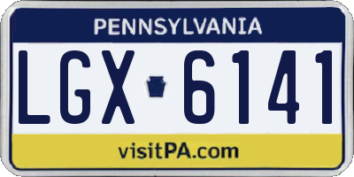 PA license plate LGX6141