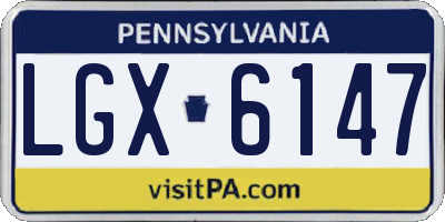 PA license plate LGX6147