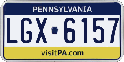 PA license plate LGX6157