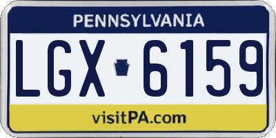 PA license plate LGX6159