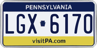 PA license plate LGX6170