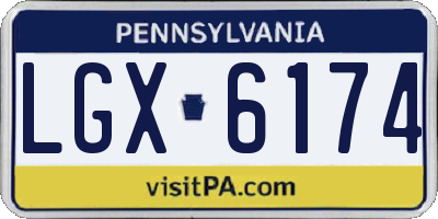 PA license plate LGX6174