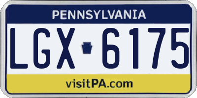 PA license plate LGX6175
