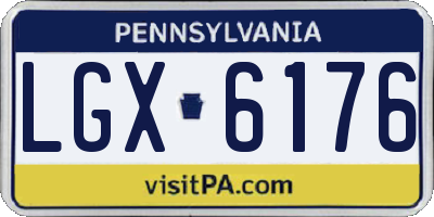 PA license plate LGX6176
