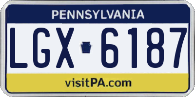 PA license plate LGX6187