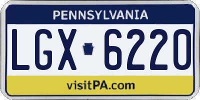 PA license plate LGX6220