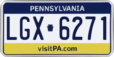 PA license plate LGX6271