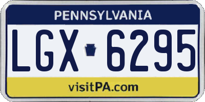 PA license plate LGX6295