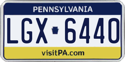 PA license plate LGX6440