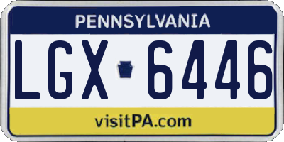 PA license plate LGX6446