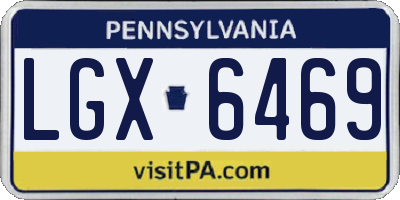 PA license plate LGX6469