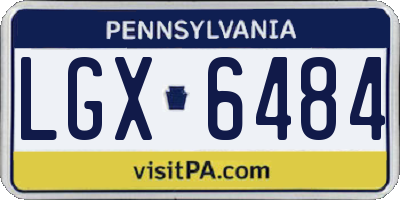 PA license plate LGX6484