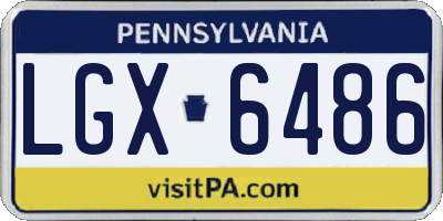 PA license plate LGX6486