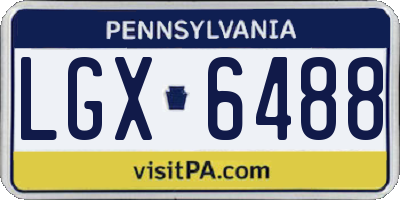 PA license plate LGX6488