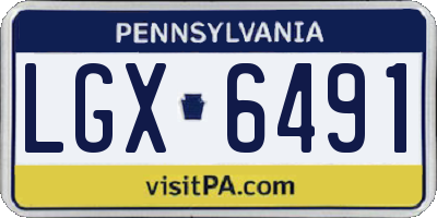 PA license plate LGX6491
