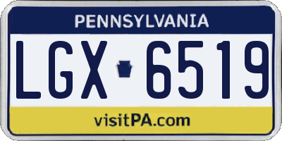 PA license plate LGX6519