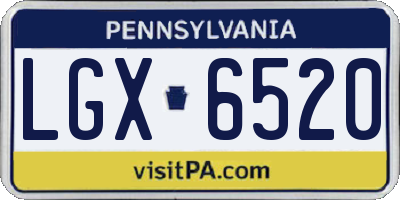 PA license plate LGX6520