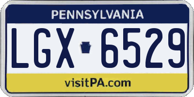 PA license plate LGX6529