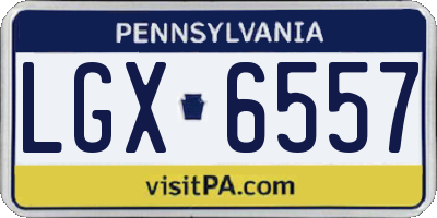 PA license plate LGX6557