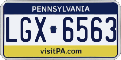 PA license plate LGX6563