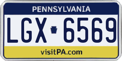PA license plate LGX6569