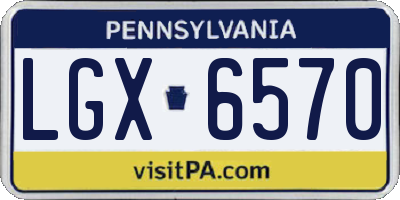 PA license plate LGX6570