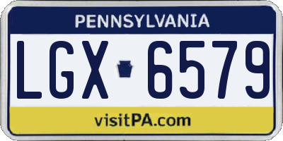 PA license plate LGX6579