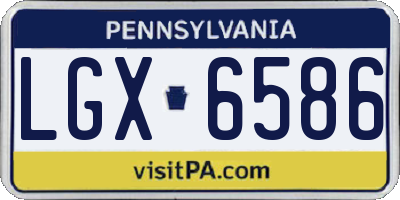PA license plate LGX6586