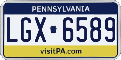 PA license plate LGX6589
