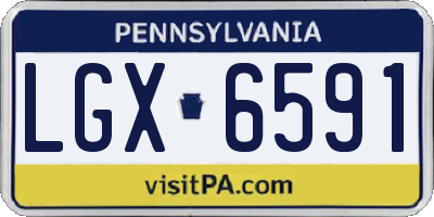 PA license plate LGX6591