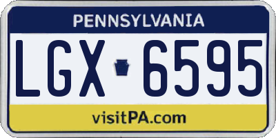 PA license plate LGX6595