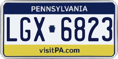 PA license plate LGX6823