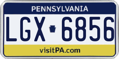 PA license plate LGX6856