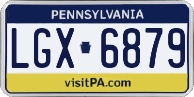 PA license plate LGX6879