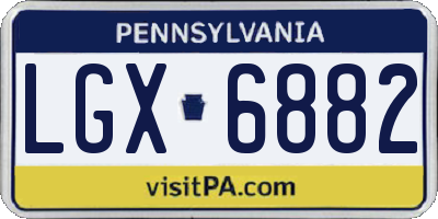 PA license plate LGX6882